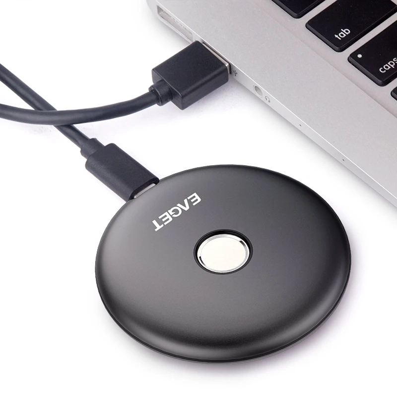EAGET  FM1 512GB-1tb Type C USB 3.1 External Hard Disk PSSD Fingerprint Encryption SSD