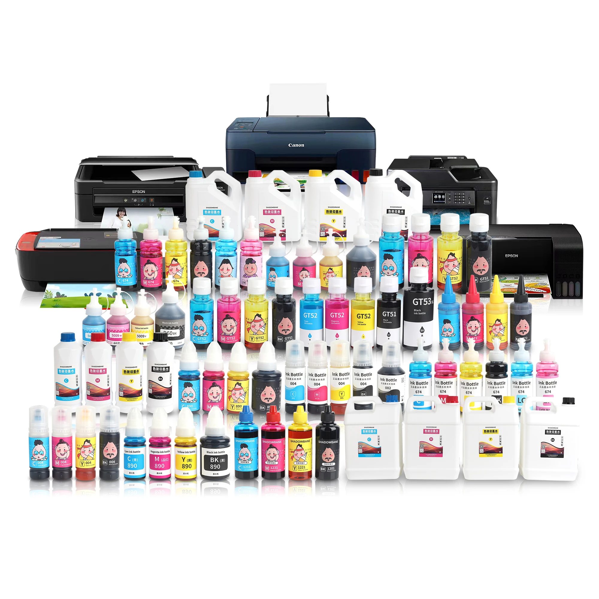 ink refill bottle printing inks applicable for epson L4150/L4156/L4160/L6160/L6170/L6190/L6191/L14150 pigment ink 001