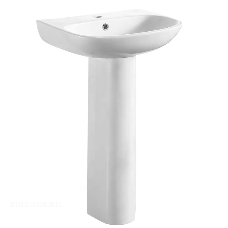 Wholesale WashBasin with Pedestal Modern Wash Basin Sanitary Wares Ceramic Pedestal Basin For Bathroom