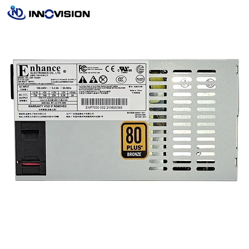 High efficiency 1U 300W  flex psu 80Plus  industrial Power Supply
