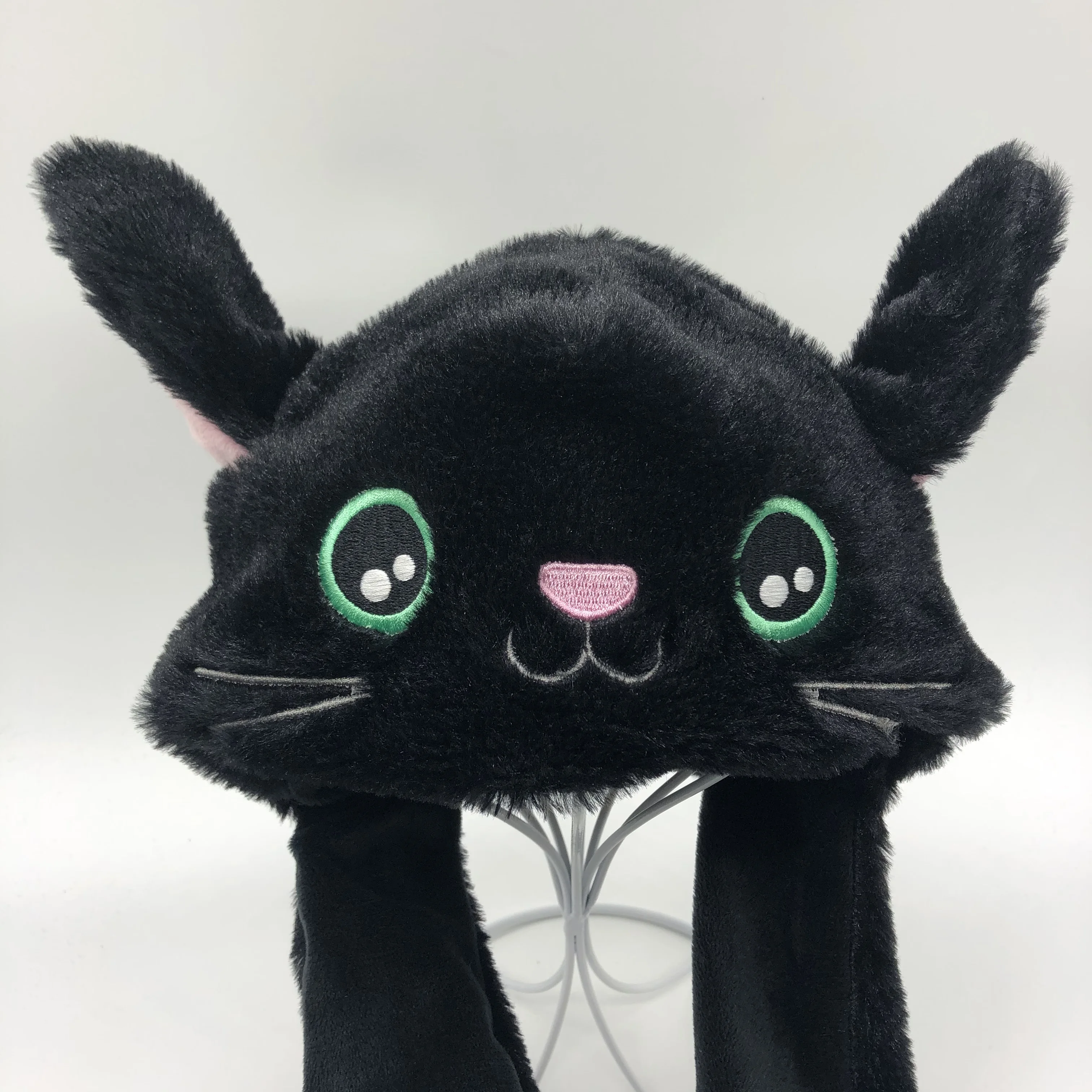 Animal Ear Plush Hat Movable Jumping Cat Ear Funny Cute Animals Toys Plush Hat