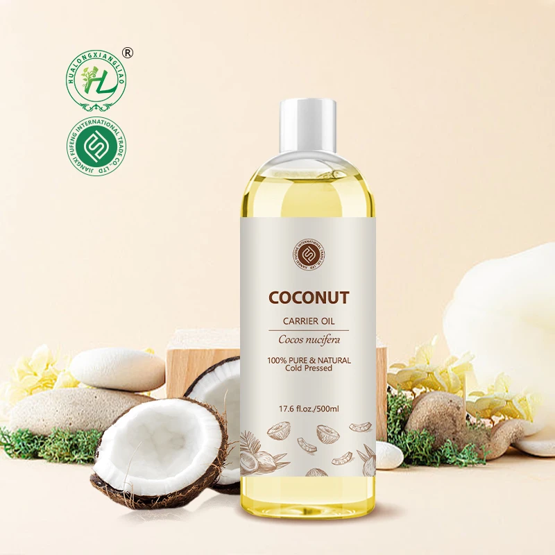 Organic Extra Virgin Coconut Oil Unrefined for Hair, Skin, Body Massage - 100% Pure Natural Cold Pressed Carrier Oil | OEM 500ML