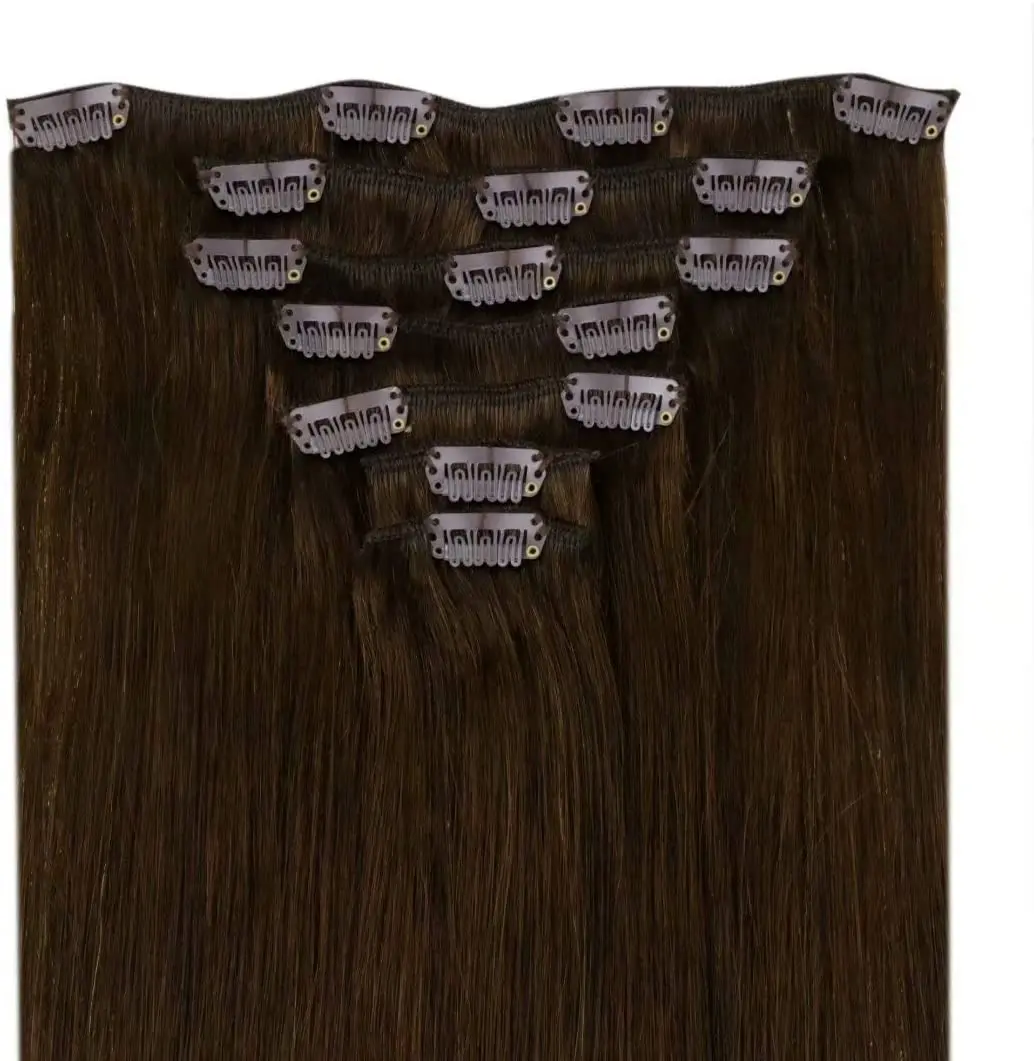 Remy Clip In Hair Extension Double Drawn Clip In Hair Extensions 100% Human Hair Cuticle Aligned
