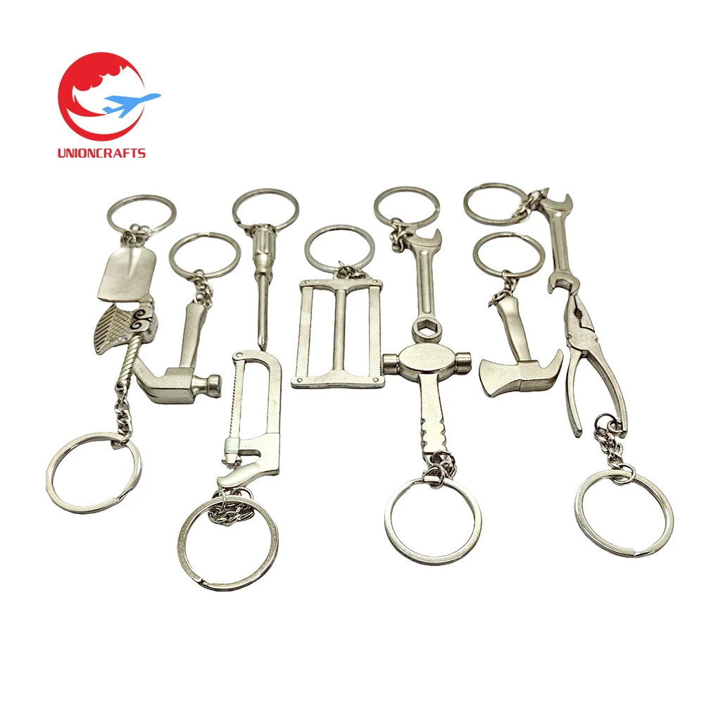 Keychain 2024 custom logo personalized weapon car parts bag whistle compass photo custom metal 3d helmet tools keychains