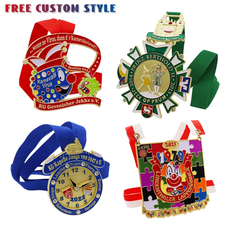 Hot Sale Factory Design Metal Medal Custom Logo Die Casting Engraving Hallow Gold Medal Sports Running Souvenir Medal