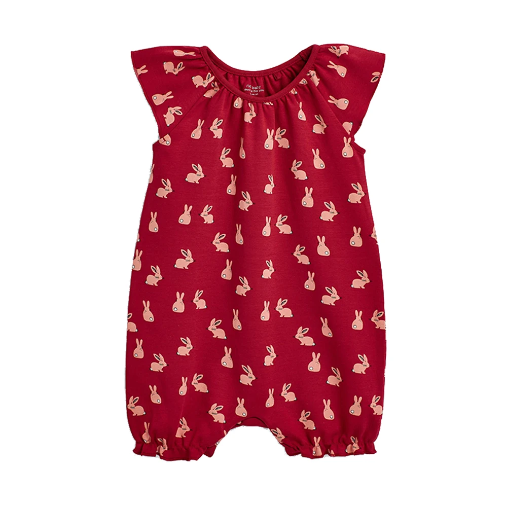 
What&Why Summer Short-sleeve 100% Cotton Romper Baby Smocked Ruffle Toddler Romper High Quality Baby O-neck Cloth Wholesale 