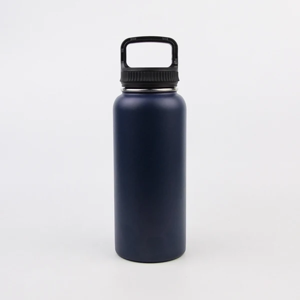 Top Quality 32oz Handle Carabiner Lid Thermo Tank Insulated Stainless Steel Water bottle Wide Mouth Thermos