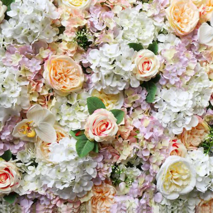 Wholesale big flower head wedding background DIY decoration Silk artificial flower rose head wedding decoration