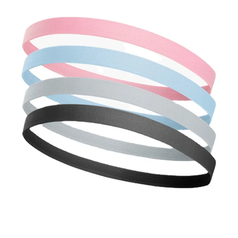 High Elastic Non-Slip Silicone Sports Headband Cotton Antiperspirant Band Spring Summer Yoga Fitness Dry Fine Sports Headband