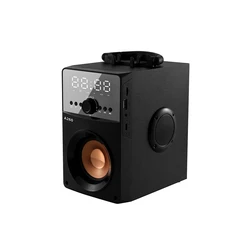 A26 2.1 Channel  Alarm Clock Boombox  Home Wireless Hifi Speaker Karaoke Outdoor Stereo Wooden Subwoofer