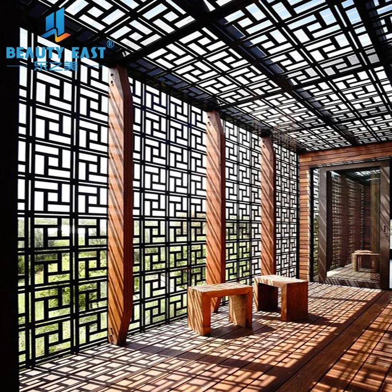 laser cutting metal wall cladding aluminum solid panel decorative building facades