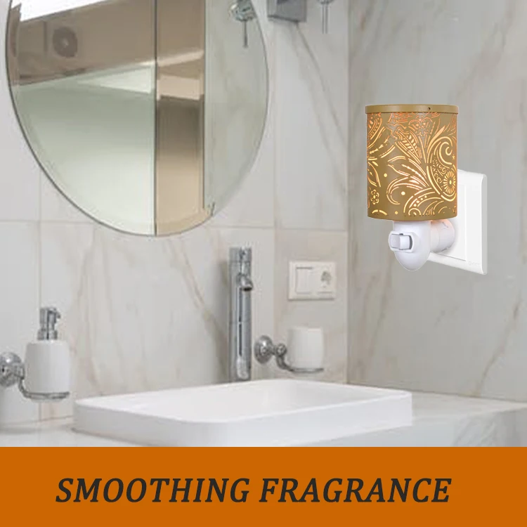 Yellow Metal Night Lamp Indoor Decoration Heater Electric Wax Melt Candle Warmer