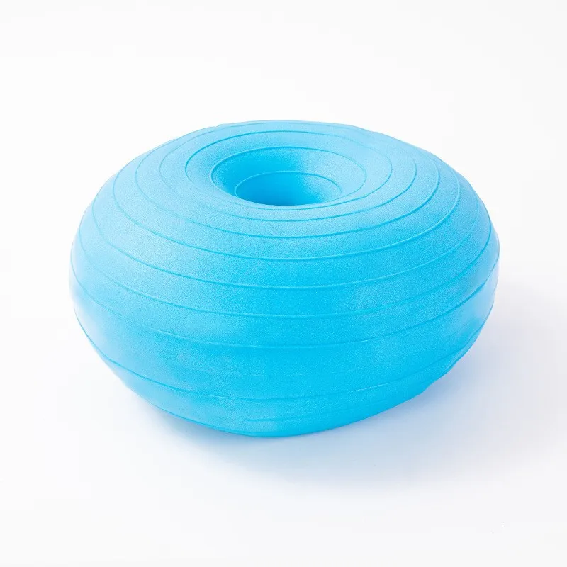 55cm Grey Yoga Ball Set Oval Swiss Ball Wooden Massage Ball for Woman Fitness and Pilates