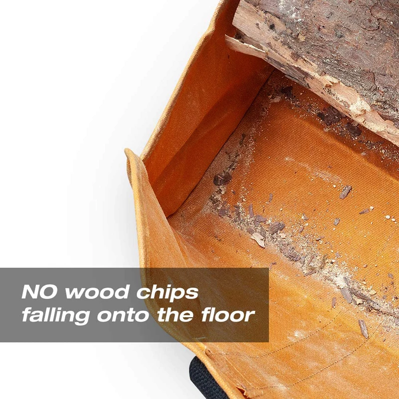 Log Carrier for Firewood Waxed Canvas Durable Fireplace Wood Holder Tote Bag Durable Firewood Carrier Bag