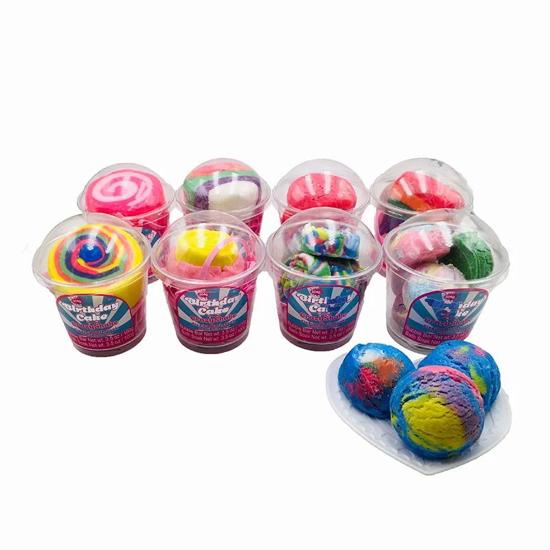 Handmade bubble bar mini vegan essential oil solid spa bath  barbathroom cake soap gift ice cream for personal cleaning skincare