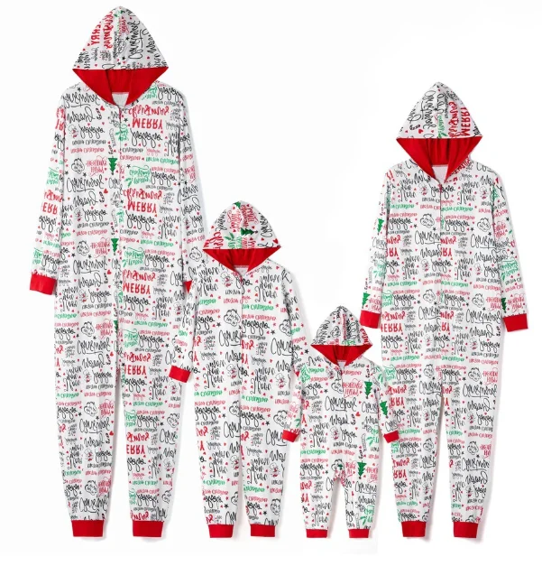 
Family Christmas Pajamas Winter Loungewear Set Long Sleeve Mommy and Me Sets 