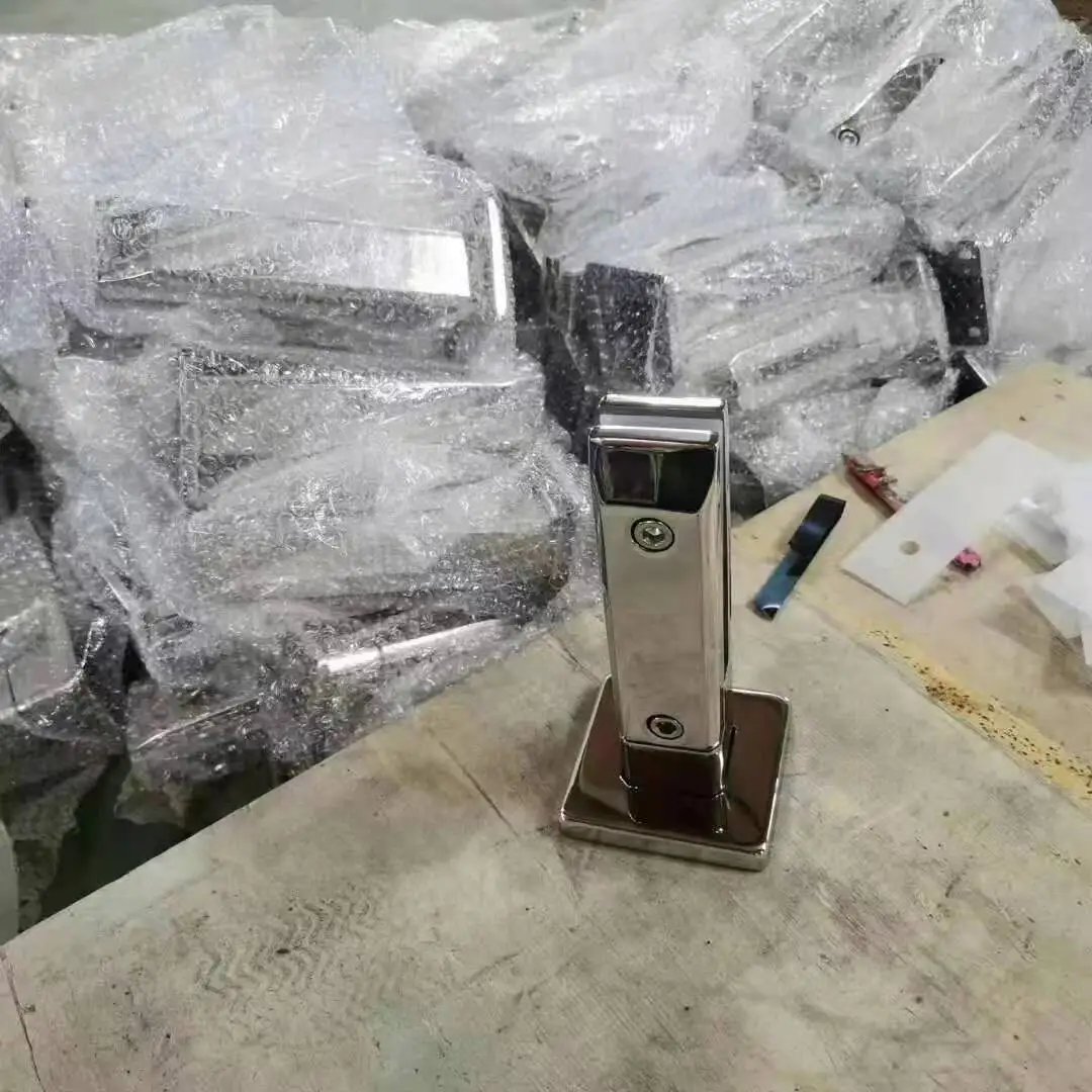 Round / Square Spigots Balustrade Pool Fencing System Glass Stairs Railing Clamp For Pool Fence