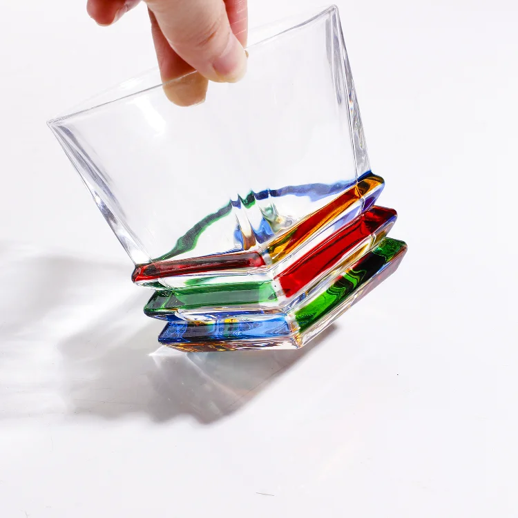 Stand Micorowave Coffee Color Change Double Wall Fancy Restaurant Sparkle Kitchen Multicolor Whisky Glass Cup