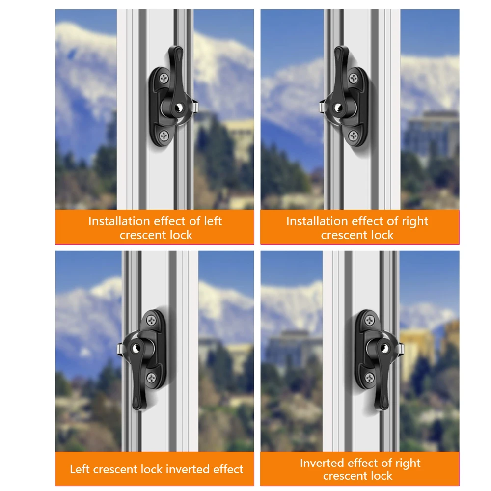 Wholesale Easy To Install UPVC Sliding Security Drop Shape Casement Window Crescent Locks