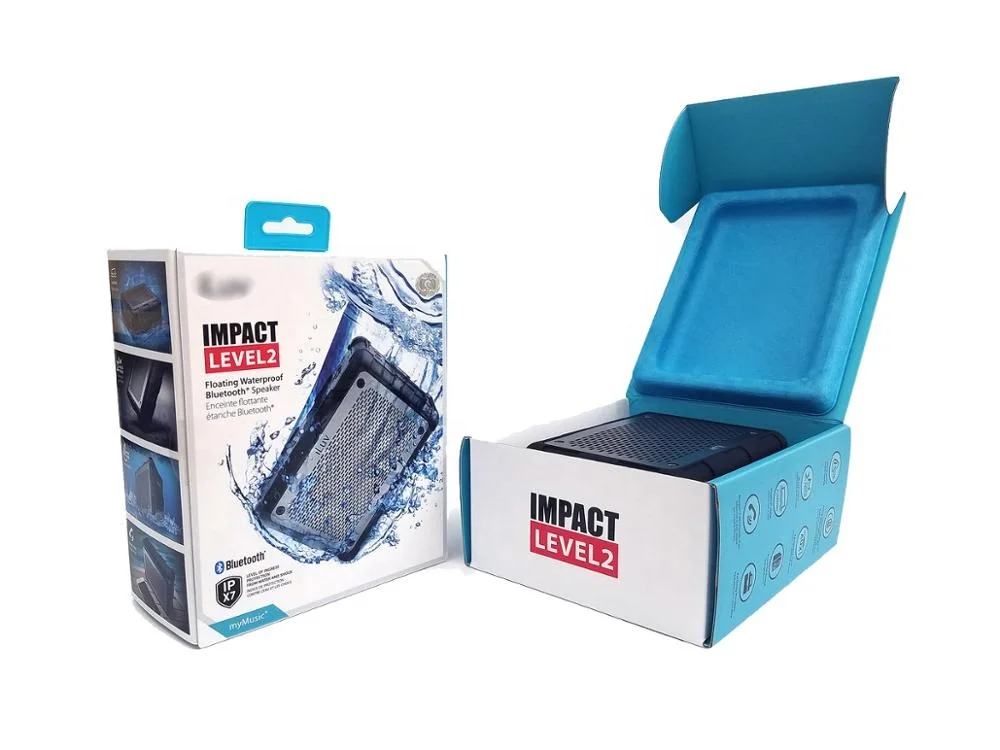 Rechargeable Outdoor Speaker packaging boxes Hi-fi Wall Speaker custom made clear window packaging box