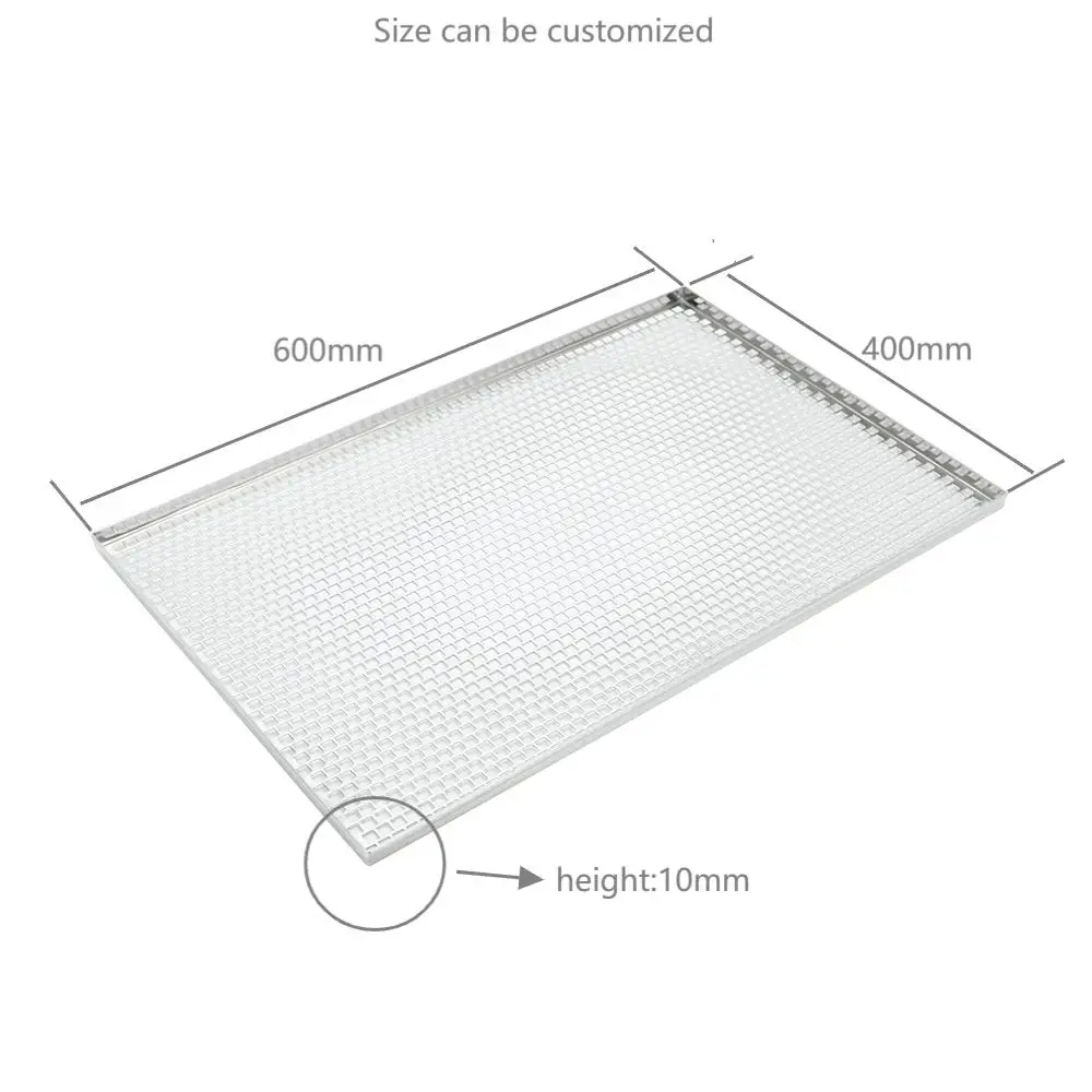 bakery trays 400*600mm baking pan aluminum trays 40x60cm bakery metal sheet pan 10mm thickness straight corner flat oven tray