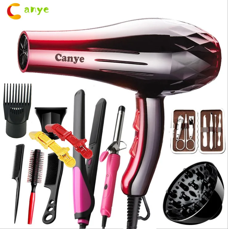 Hot Selling Salon Professional DC Motor Hair Dryer with Concentrator/Diffuser/Ionic Blue Light Blow Hair Dryer