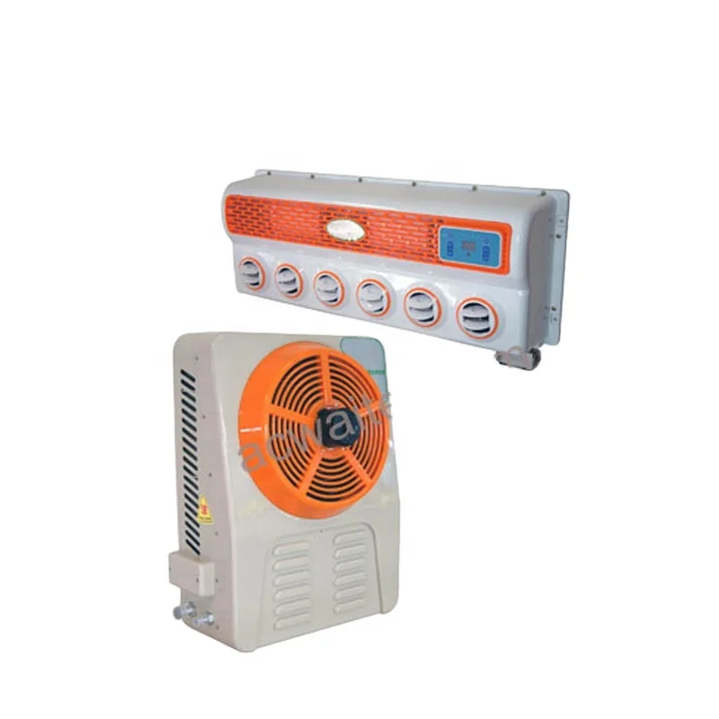 12v 24v air conditioner integrated for truck parking cooler for truck scania cooling and heating