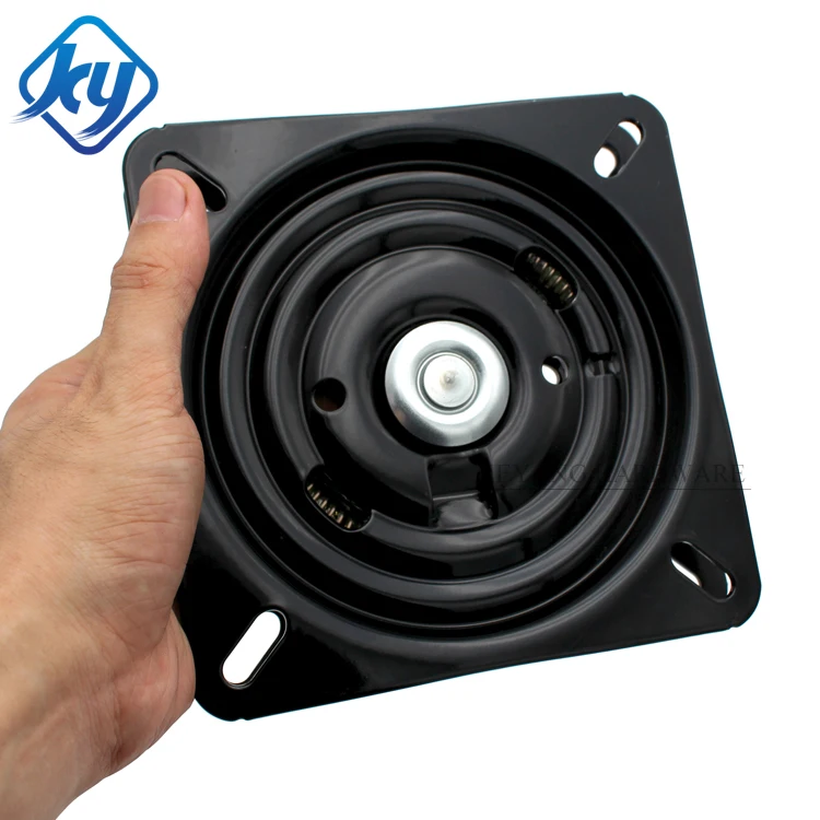 6 Inch Square Heavy Duty Ball Bearing Replacement Flat Returnable Bar Stool Swivel Plate