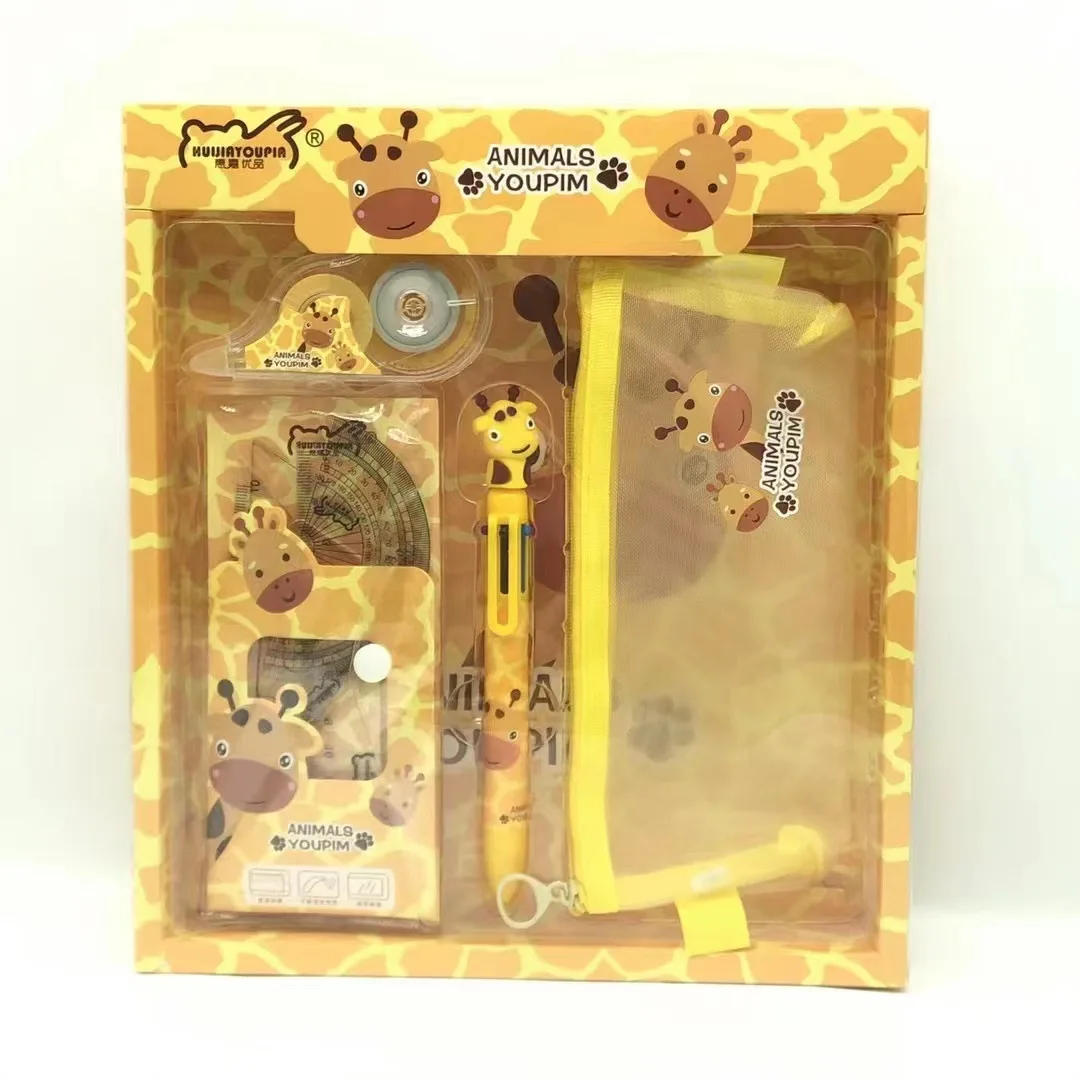 Ready items new popular wholesale a set of supplies student gift set in a box promotional customize school set gift teacher