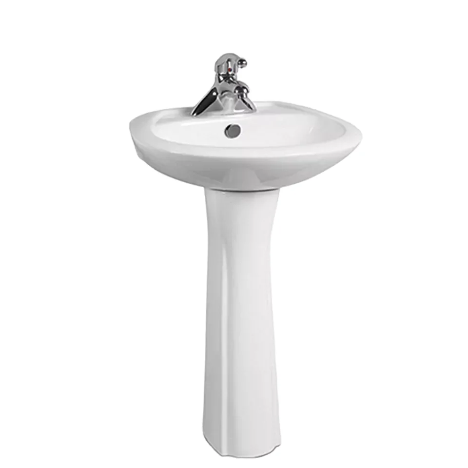 Wholesale economic cheap inodoro sanitary ware wc bathroom ceramic pedestal basin sink and siphonic two piece toilet set