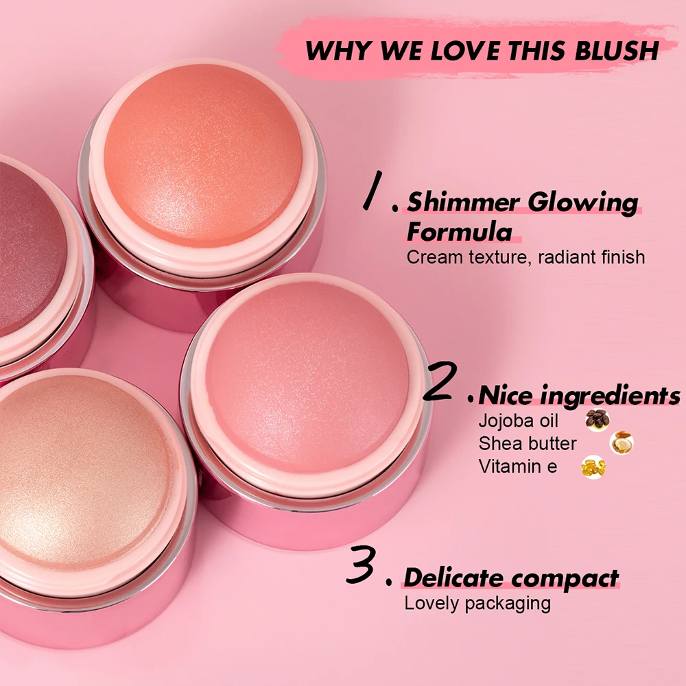 Wholesale 9 Colors Multi-Use Cute Mini Lip Cheek Tint Creamy Stick Custom Logo Glowing Luxury Face Creamy Cheek Blush Balm