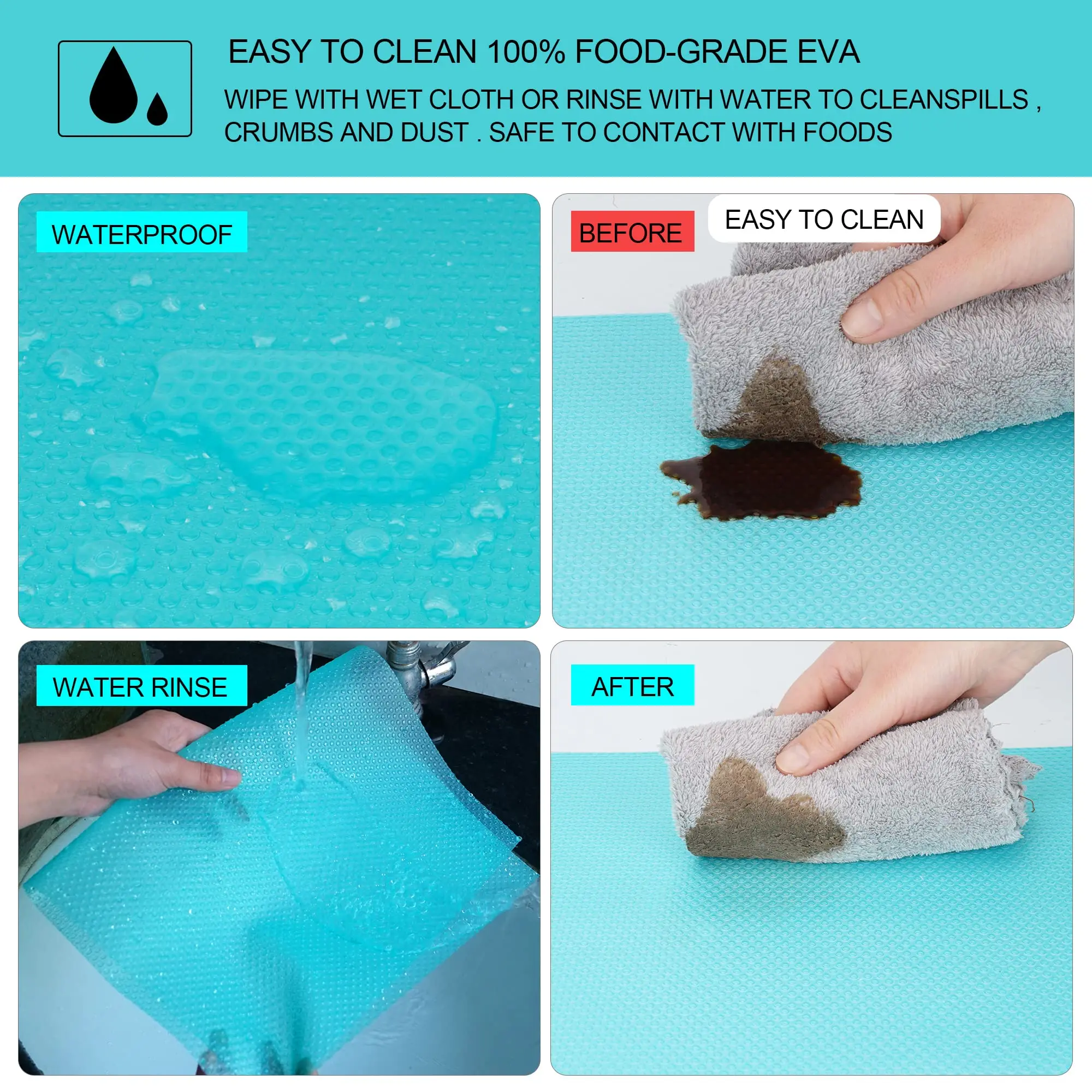 Refrigerator Liners Mats Washable Refrigerator Mats Liner Waterproof Oilproof Fridge Liners