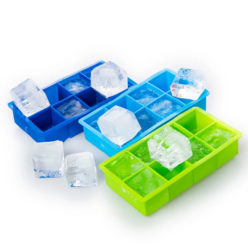 Supplier Trays Silicone Large Square Ice Cube Molds for Whiskey and Cocktails