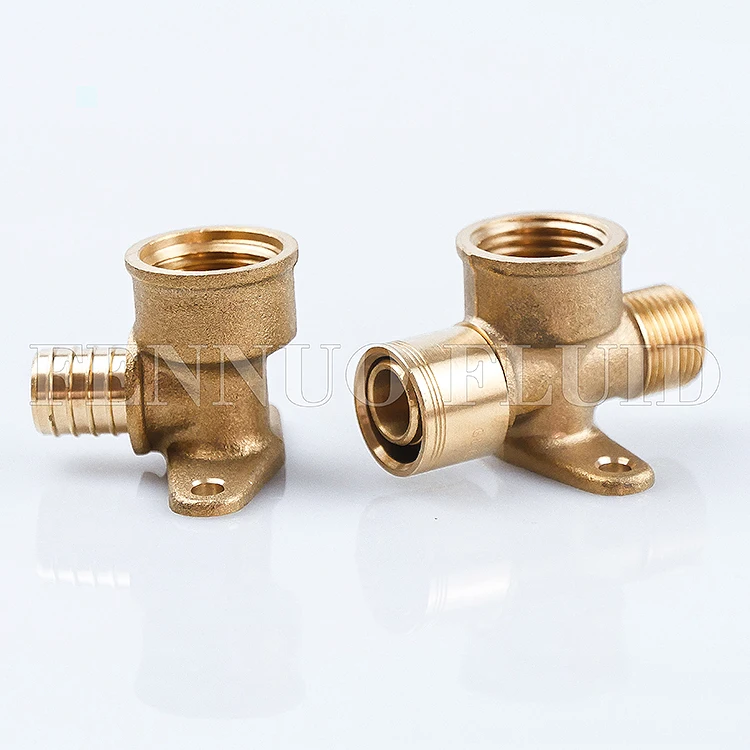 High quality manufacturer Pex Crimp  fitting Europe standard   1/2 good quality wallplated  elbow lead free brass