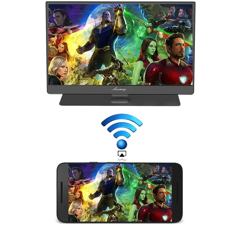airplay 15.6 inches portable 4K Wireless monitor  portable airplay monitors
