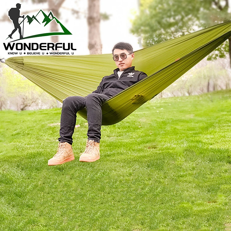 30D Oxford Double Portable Leisure Garden Hanging Swing Outdoor Camping Hammock With Rope