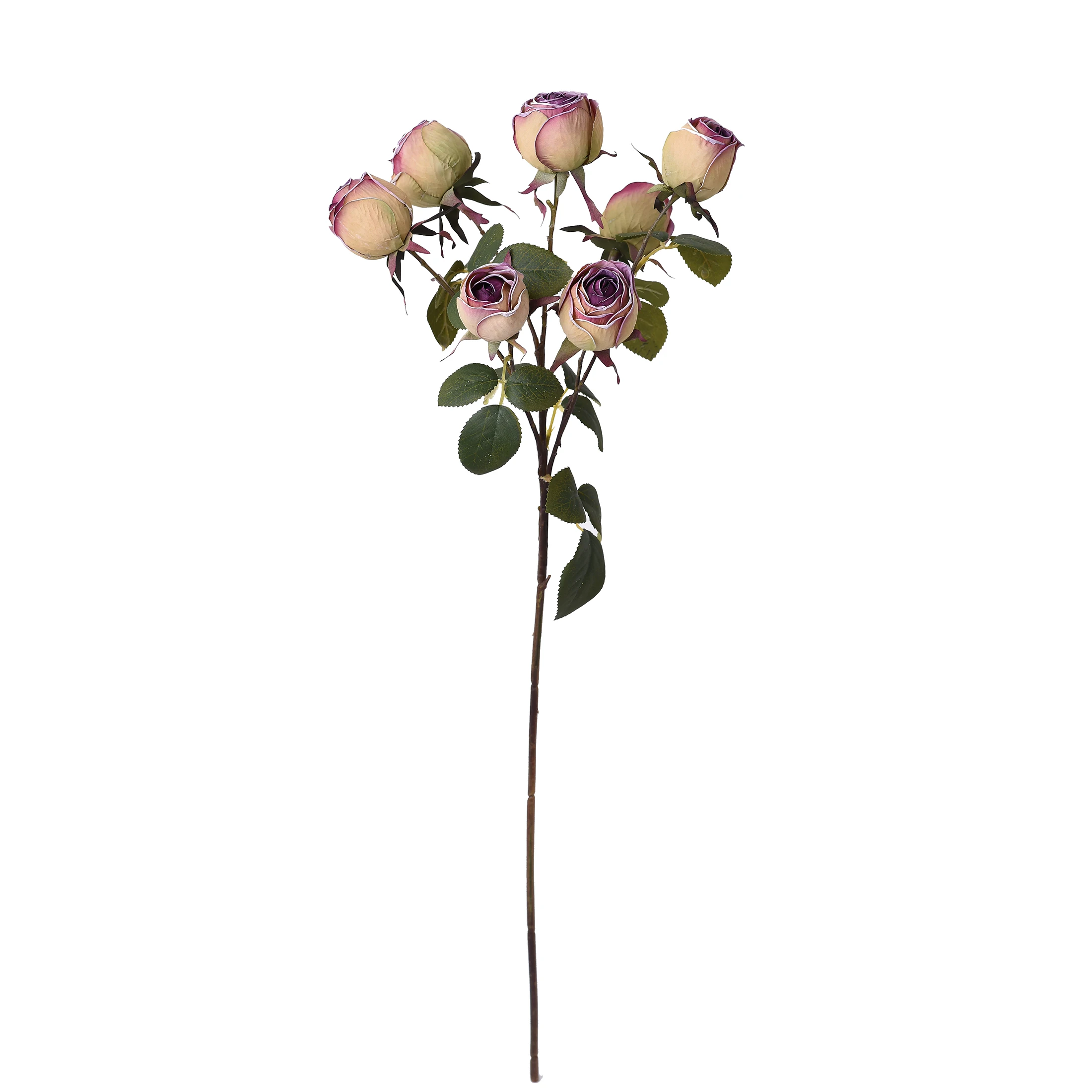 Factory price super nice Very lifelike Party wedding home decoration christmas Single Rod 7 artificial multiflora rose