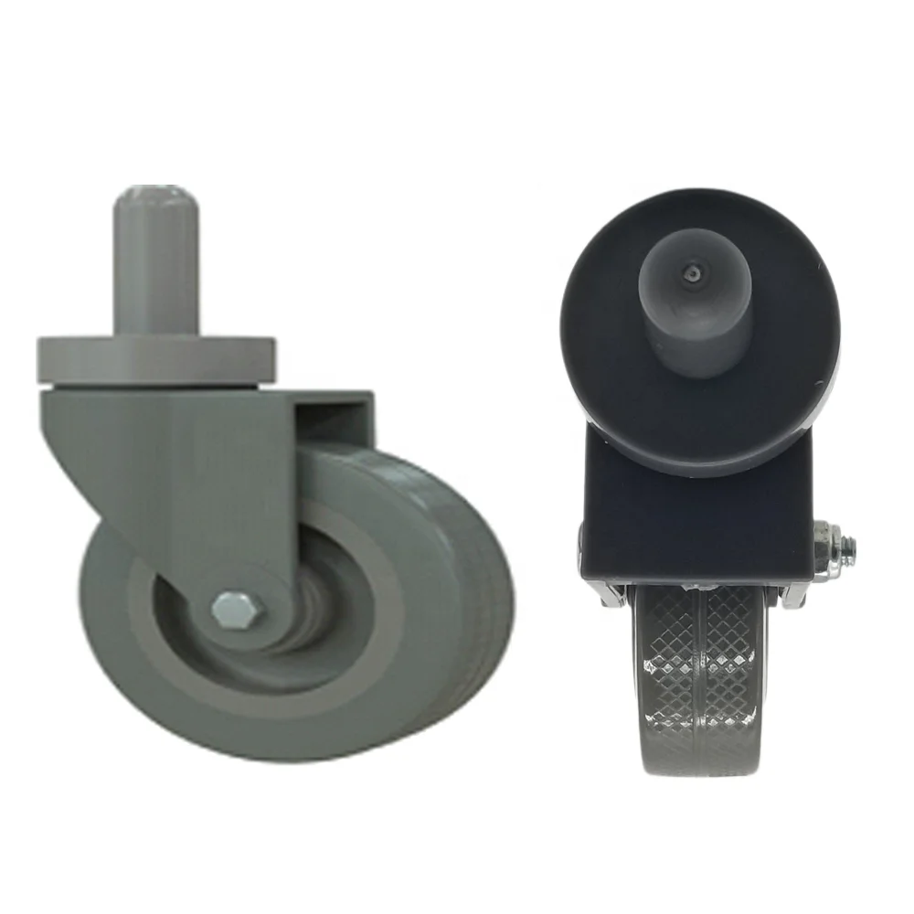 2024 Hot Sale Silent Refined Bearing 4 Inch Light Duty Stem Small Industrial Caster Wheels