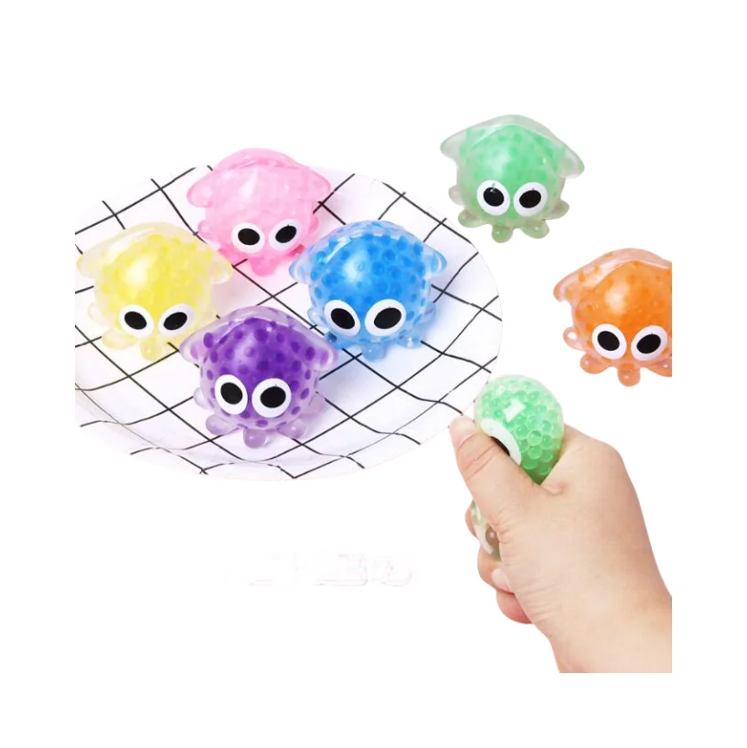 Hot selling mini mochi animal toy sets Cheap Water Filled Beads Squishy Manufacturer Squishy Stuffed Animal Octopus Squishy Toy
