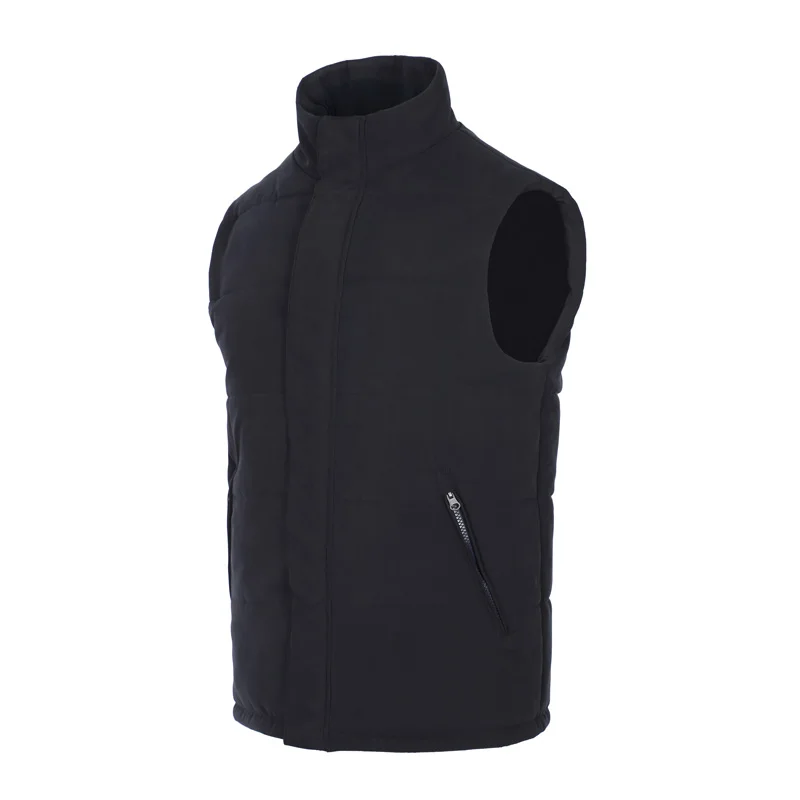 Lightweight Windproof Zipper Heating Vest Warm Sleeveless Jacket Custom Thermal Winter Vest For Men