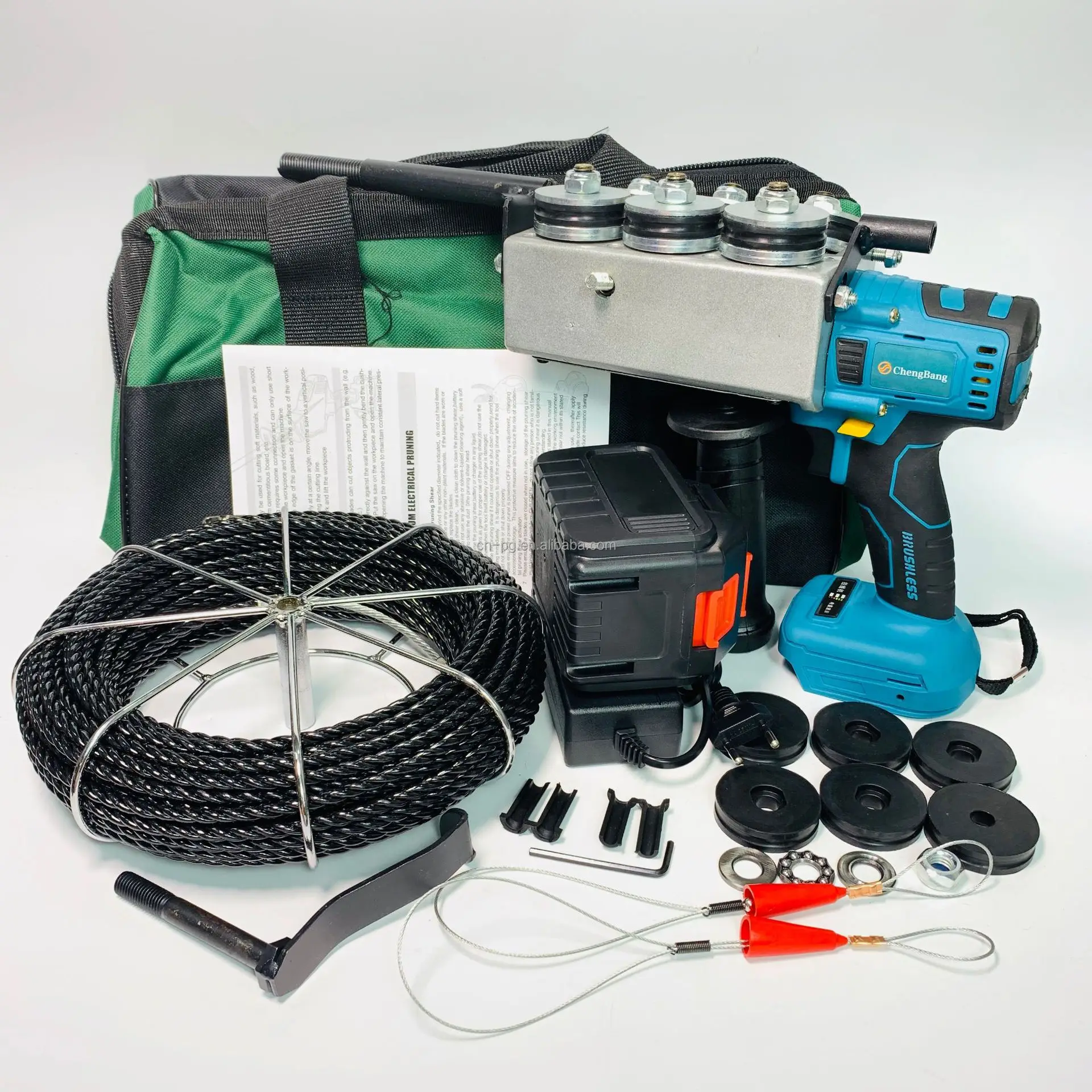 New lithium cordless stringing machine cable automatic wall lead wire electric rechargeable threading machine for electrician