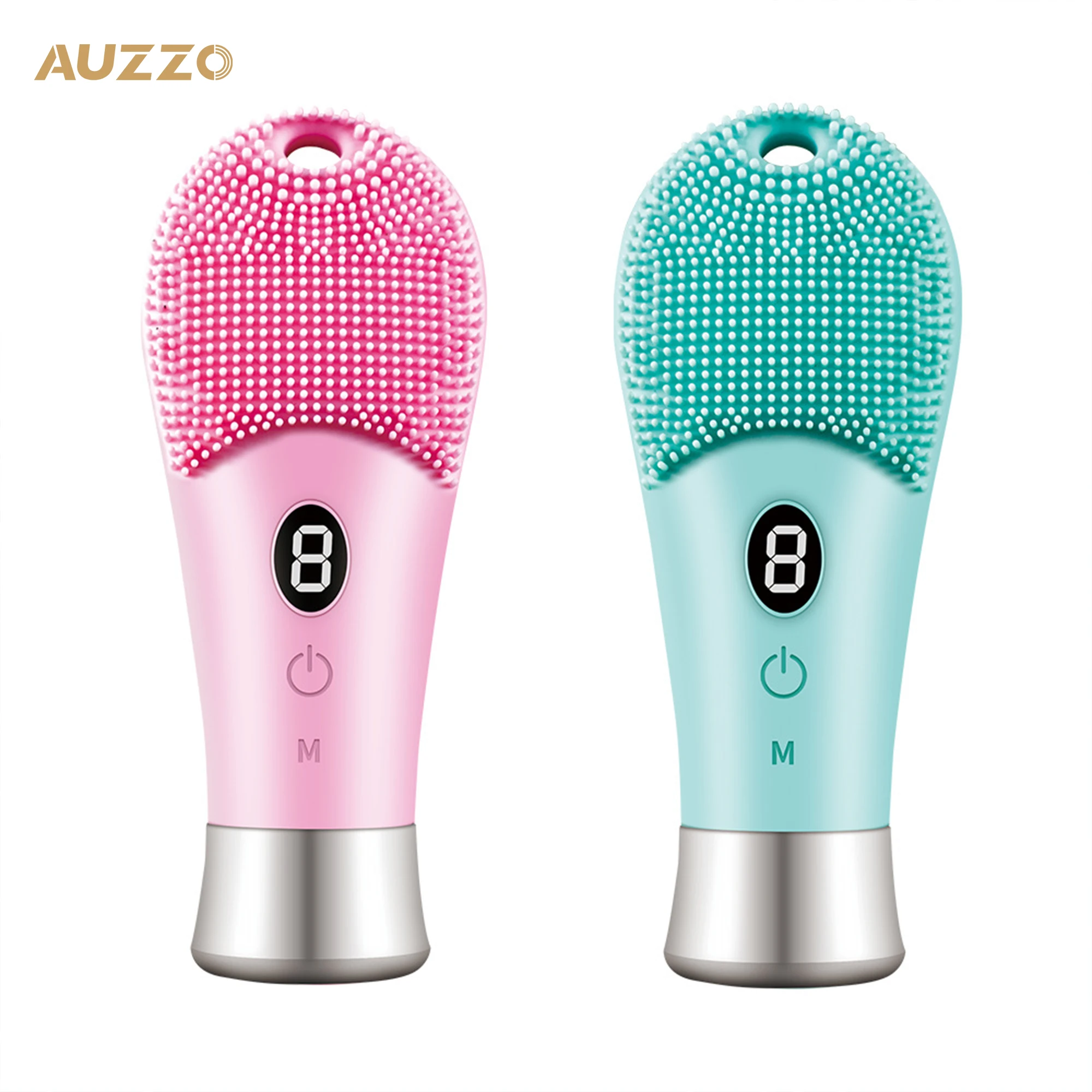 Led Lighting Red Blue Sonic Facial Cleansing Brush Waterproof Face Cleanser Oem/odm Hot & Cold Devices Usb Charger