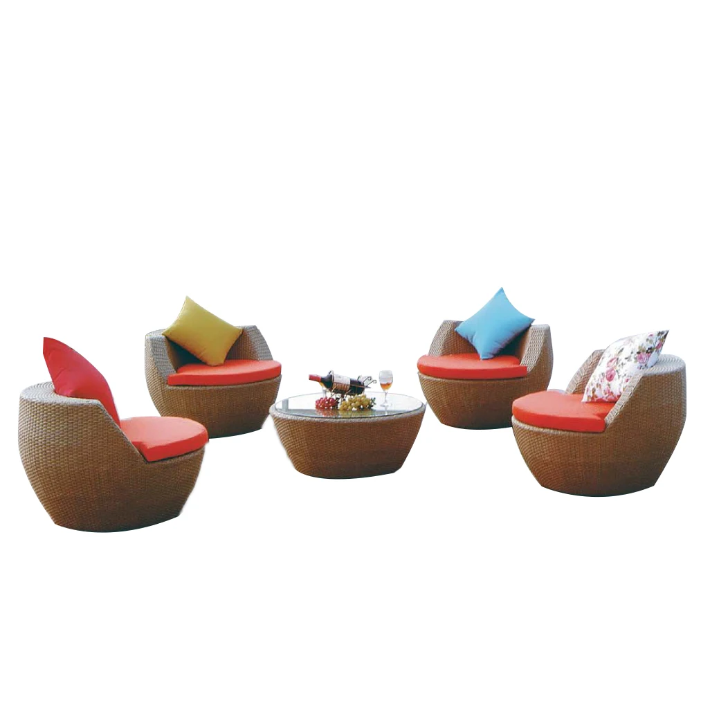 Популярная плетеная уличная мебель для сада, досуга, патио, 2021