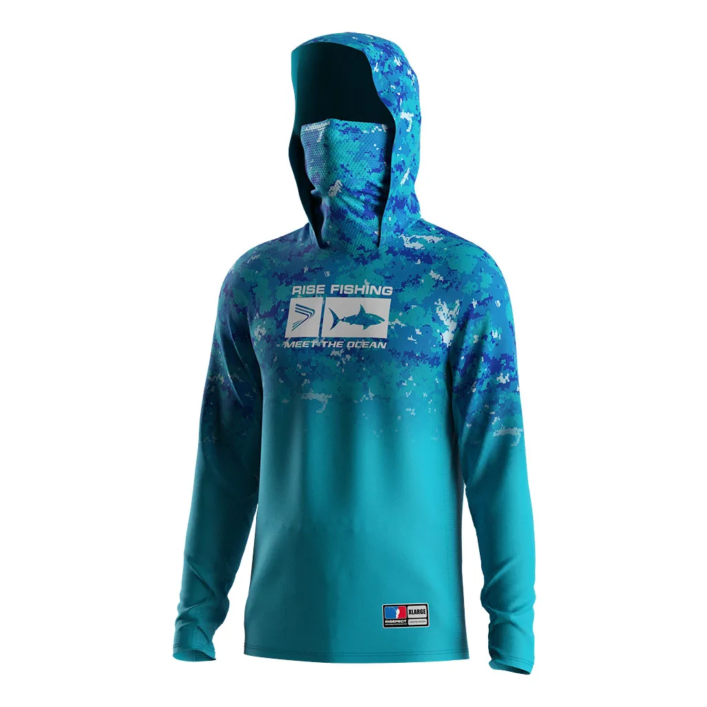 Wholesale Eco-Friendly Sun Protection Fast-Dry Colombia Facemask Fishing Hoodies Fishing Shirts