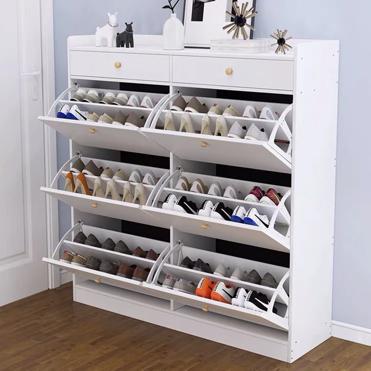 Top Sell Home Living Room Furniture Wooden Laminated Durable Storage Shoe Cabinet