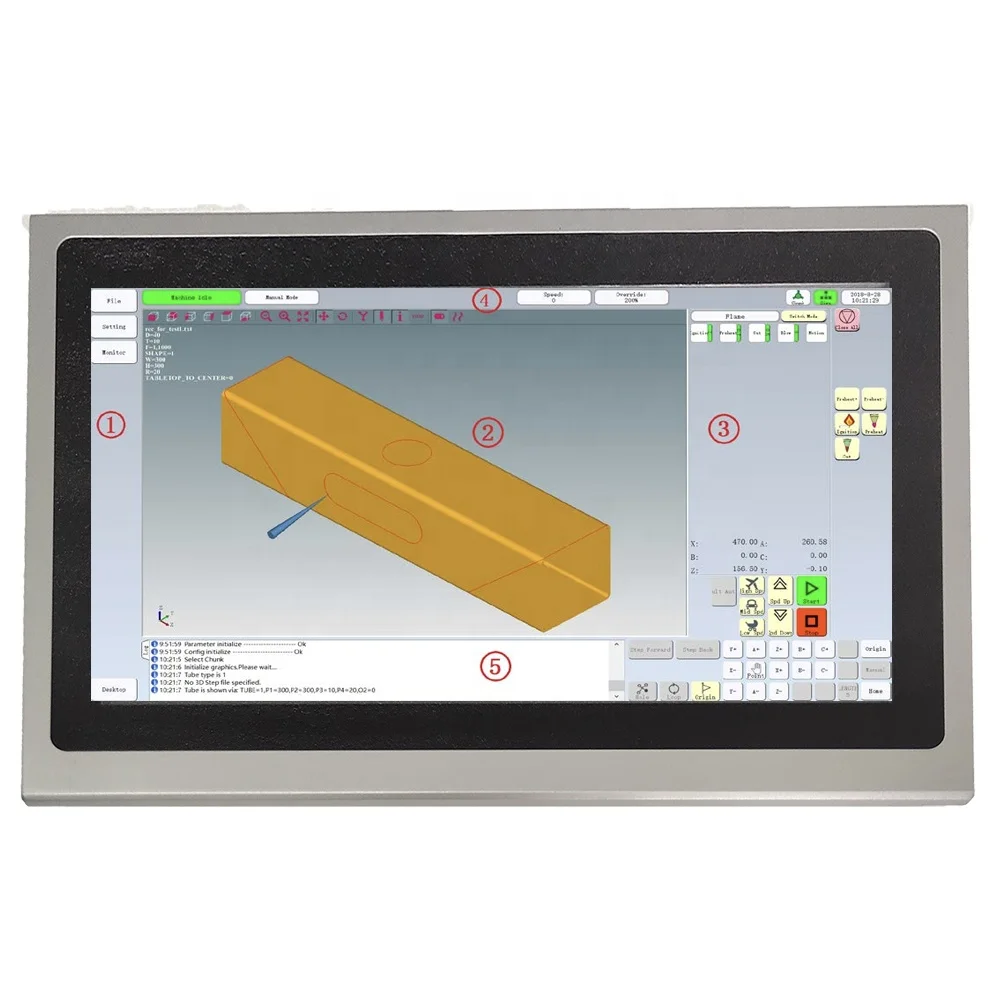 High precision  F6600 128G SSD solid state drive USB cnc controller for 6 axis Portable type plasma cutting machine