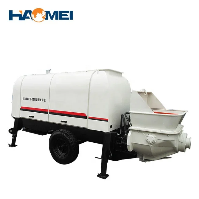 Buy New Small Portable Concrete Pump Line Hydraulic Remote Control 30-90m3 Algeria California