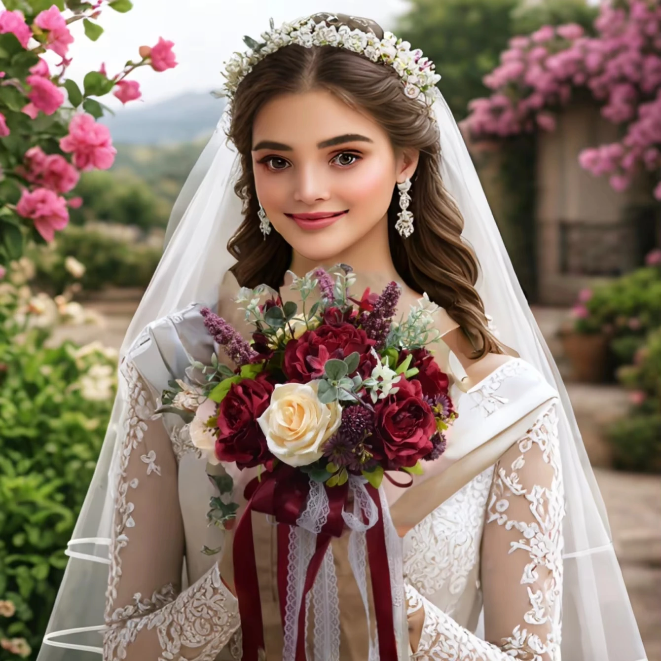 Wholesale Wedding Decorations Bridal Bridesmaid Artificial Silk Flowers for Wedding Bouquets