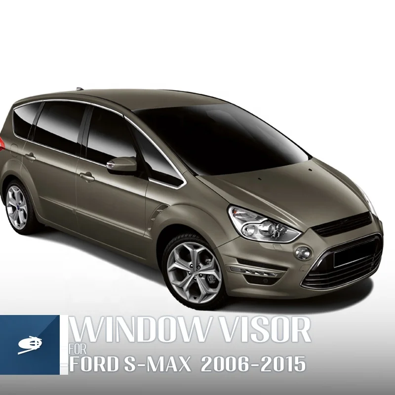 MOSUN PMMA Sun Rain Guard Window Visor For FORD S-MAX Smax 2006-2015 Injection Rain Shield Window Deflector Vent shade