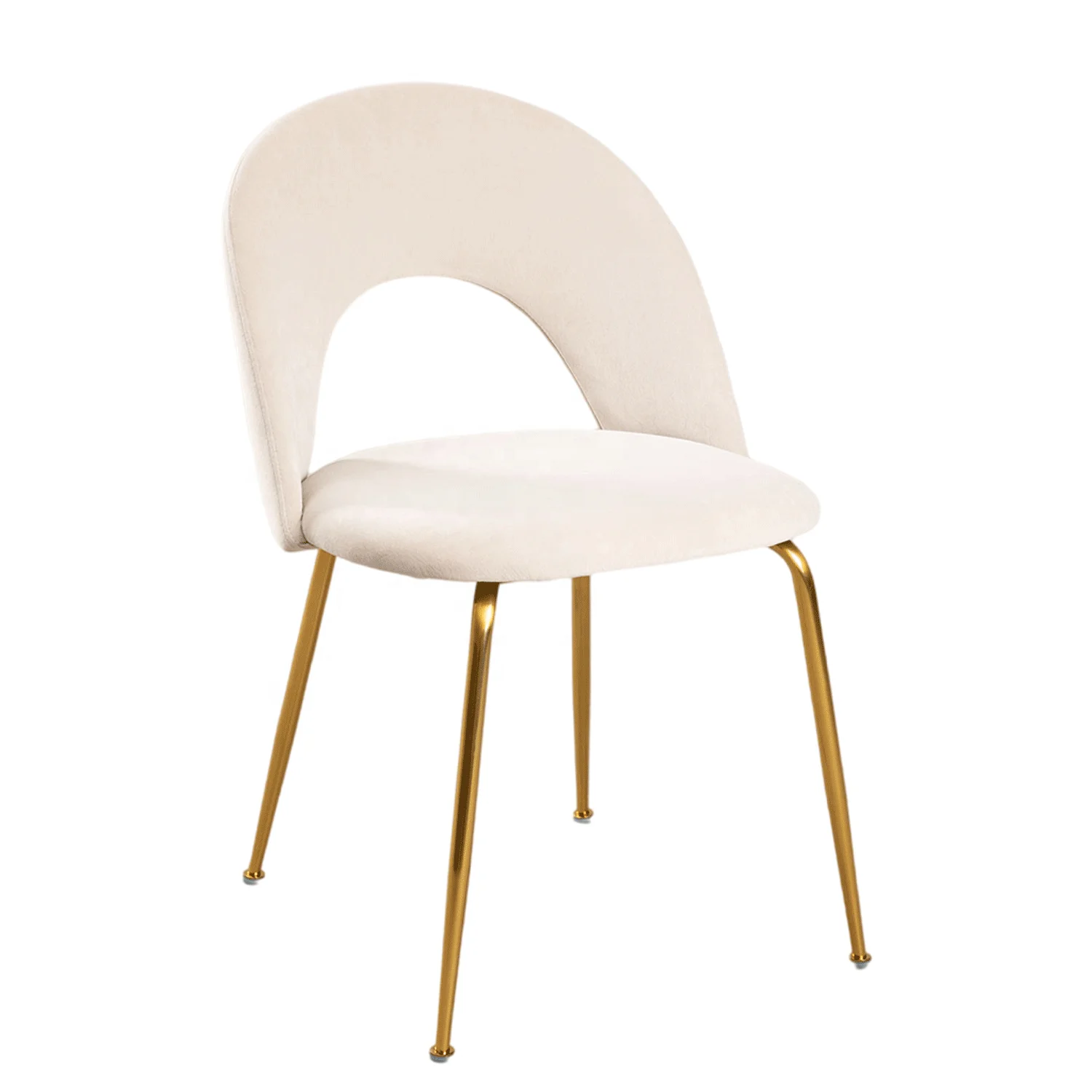 Wholesale nordic velvet modern luxury design furniture dining room chairs with metal legs